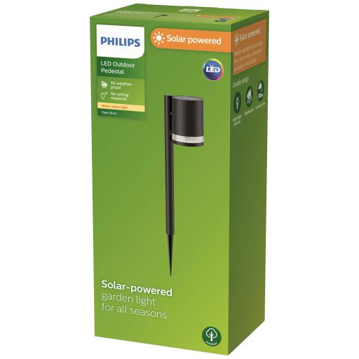 Philips LED 8720169265561 Fyce Napelemes kerti lámpa LED 1.5 W Fekete
