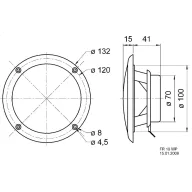   Visaton FR 10 WP - 4 Ohm 4 coll 10 cm Szélessávú hangszóró 20 W 4 Ω Fekete Tengervíznek ellenálló