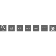   TOOLCRAFT 2391156+2389201 LED nagyító lámpa 60 SMD LED 3D 1,75X gurítható körállvánnyal Nagyítási tényező=1.75 x 127 mm 2021-es energiahatékonysági osztályok F