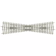   14573 N Minitrix sín Kereszteződés, Beton váltó 129.8 mm 15 °