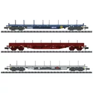 MiniTrix 18723 N 3 db lapos autó készlet SNCB/CFL