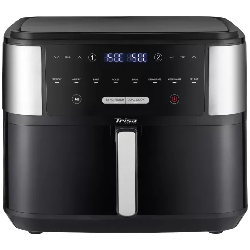 Trisa Crunchy Fry Pro Forrólevegős fritőz 10 l 2400 W Fekete