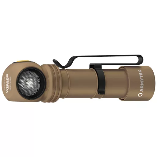 ArmyTek Wizard C2 Pro Sand White LED Kézilámpa Övcsíptetővel Akkuról üzemeltetett 2500 lm 115 g