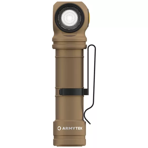 ArmyTek Wizard C2 Pro Max Sand White LED Kézilámpa Övcsíptetővel, Tokkal Akkuról üzemeltetett 4000 lm 149 g