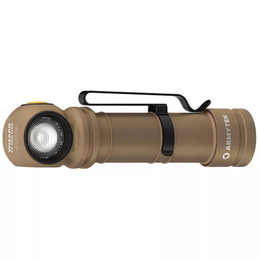 ArmyTek Wizard C2 Pro Max Sand White LED Kézilámpa Övcsíptetővel, Tokkal Akkuról üzemeltetett 4000 lm 149 g