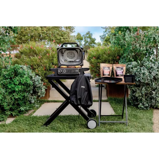 Ninja Woodfire Grillsütő Elektromos Forrólevegő funkció Fekete, Ezüst (matt)