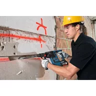   Bosch Professional GBH 18V-26F + GDE SDS-Plus-Akkus fúrókalapács 18 V Lítiumion akku nélkül, töltő nélkül, Hordtáskával