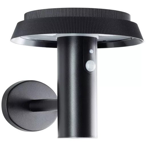 Brilliant Alvero G40430/06 Napelemes kültéri fali lámpa mozgásjelzővel LED 4 W Fekete