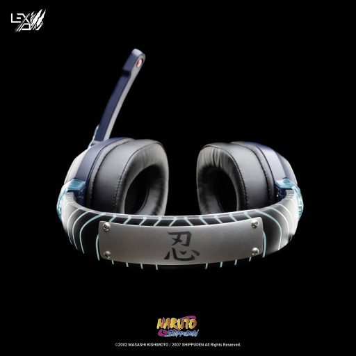 Lexip Naruto Shippuden Kakashi Kamui Over Ear headset Vezetékes, Bluetooth® Stereo Fekete/kék Headset, Hangerő szabályozás, Mikrofon némítás Gamer