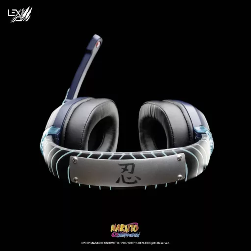Lexip Naruto Shippuden Kakashi Kamui Over Ear headset Vezetékes, Bluetooth® Stereo Fekete/kék Headset, Hangerő szabályozás, Mikrofon némítás Gamer