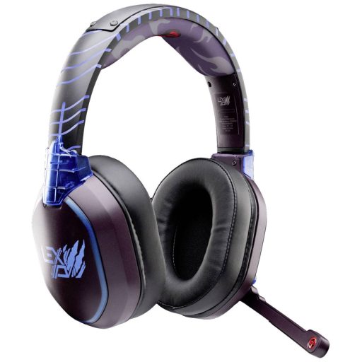 Lexip X TSUME Naruto Shippuden Headset 3 Over Ear headset Vezetékes, Bluetooth® Stereo Fekete, Lila, Kék Headset, Hangerő szabályozás, Mikrofon némítás Gamer