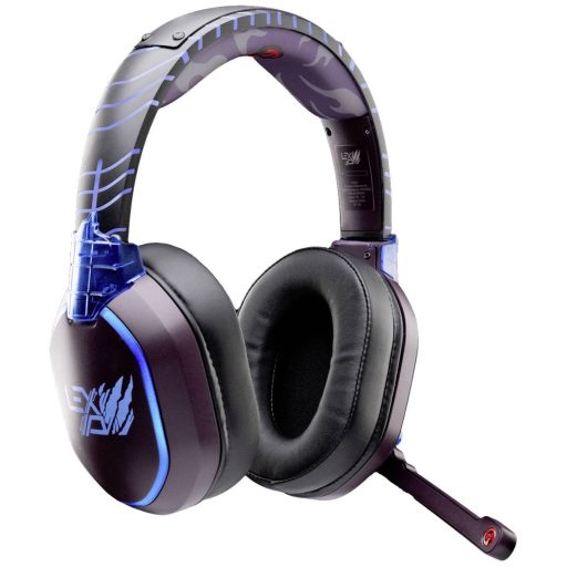 Lexip X TSUME Naruto Shippuden Headset 3 Over Ear headset Vezetékes, Bluetooth® Stereo Fekete, Lila, Kék Headset, Hangerő szabályozás, Mikrofon némítás Gamer