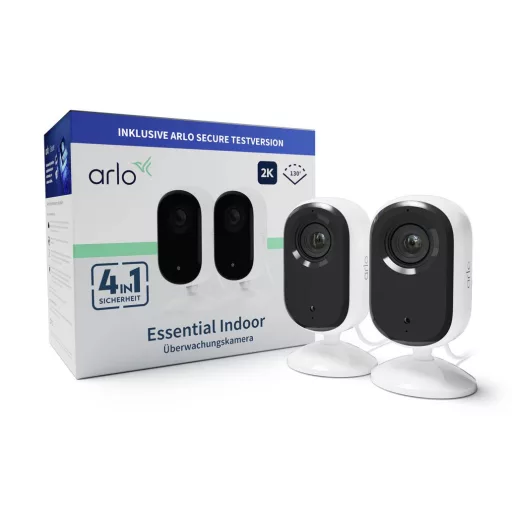 ARLO ESSENTIAL2 2K INDOOR CAMERA 2-PACK VMC3260-100EUS WLAN IP-Megfigyelő kamera készlet2 db kamerával2688 x 1520 pixel