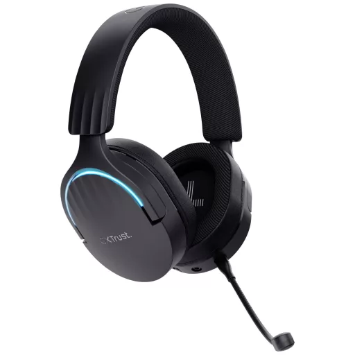 Trust GXT491 FAYZO Over Ear headset Bluetooth® Virtual Surround Fekete Surround hangzás, Mikrofon némítás, Hangerő szabályozás Gamer
