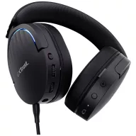   Trust GXT491 FAYZO Over Ear headset Bluetooth® Virtual Surround Fekete Surround hangzás, Mikrofon némítás, Hangerő szabályozás Gamer