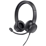   Trust HS-201 Over Ear headset Vezetékes Stereo Fekete Számítógép