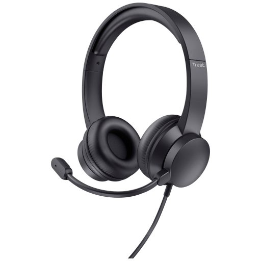 Trust HS-201 Számítógép Over Ear headset Vezetékes Stereo Fekete