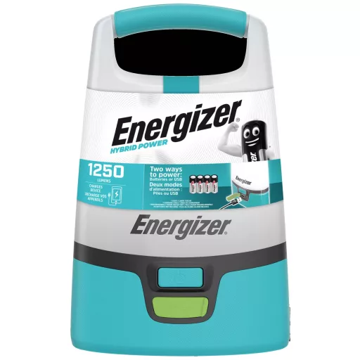 Energizer E304157500 Hybrid Powered LED Kemping lámpás 1250 lm Akkuról üzemeltetett, Elemekről üzemeltetett Türkiz, Fekete