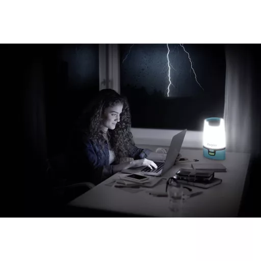 Energizer E304157500 Hybrid Powered LED Kemping lámpás 1250 lm Akkuról üzemeltetett, Elemekről üzemeltetett Türkiz, Fekete