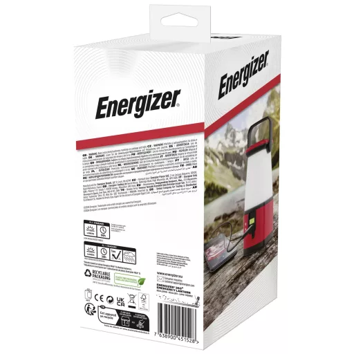 Energizer E304157700 360° Camping LED Kemping lámpás 500 lm Elemekről üzemeltetett Piros/fekete