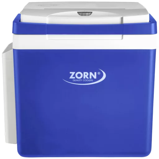 ZORN Cooler Z 26 LNE 7,8 Ah Akkus hűtődoboz EEK: E (A - G) Termoelektromos 12 V, 230 V DC/AC Kék-fehér 25 l Hűtési funkció: Delta T: akár 17°C-kal a környezeti