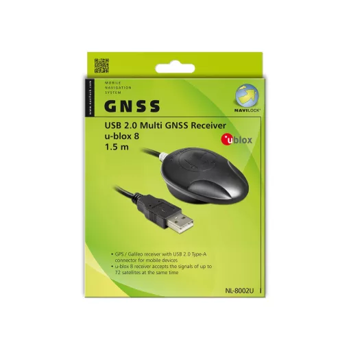 Navilock NL-8002U GPS vevő Fekete 1 db