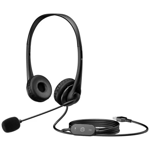 HP G2 On Ear headset Vezetékes Stereo Fekete mikrofon zajelnyomás Hangerő szabályozás, Mikrofon némítás Számítógép
