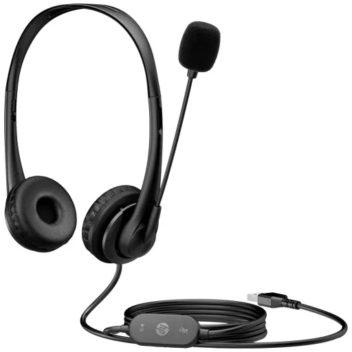HP G2 On Ear headset Vezetékes Stereo Fekete mikrofon zajelnyomás Hangerő szabályozás, Mikrofon némítás Számítógép
