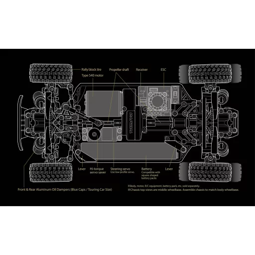 Tamiya 1:10 RC modellautó Elektro Közúti modell 4WD építőkészlet