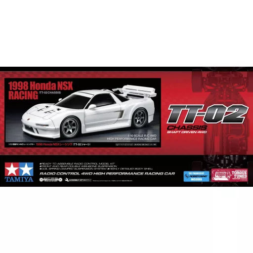 Tamiya 1:10 RC modellautó Elektro Közúti modell Honda NSX 1998 Racing 4WD építőkészlet