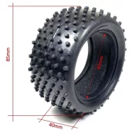 Absima 1:10 Buggy Komplett kerék Pin line Alumínium 2 db