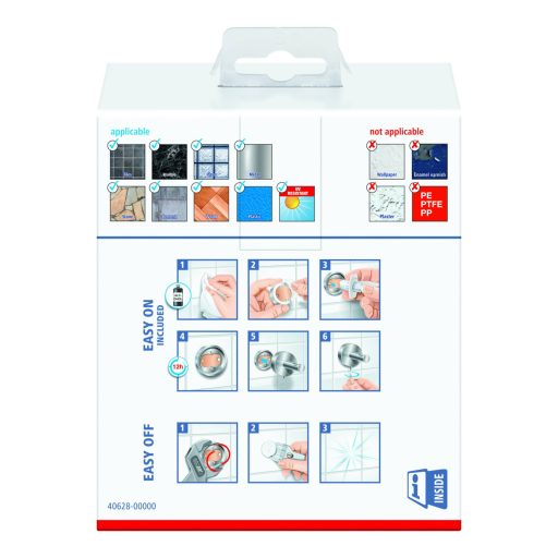 tesa ELEGAANT 40628-00000-00 Szappantartó Króm (fényes), Fehér (selymes)