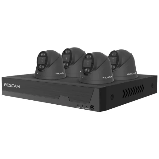 Foscam FNA108E-T4-2T black LAN IP-Megfigyelő kamera készlet8 csatornás4 db kamerával3840 x 2160 pixel