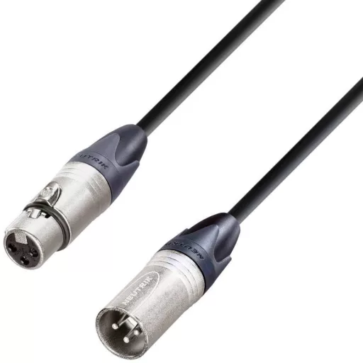 AH Cables KM15FMBLK XLR Összekötőkábel [1x XLR alj - 1x XLR dugó] 15.00 m Fekete