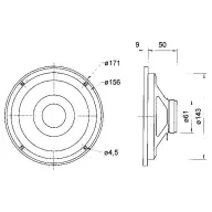   Visaton FR 6,5 - 8 Ohm 6.5 coll 16.51 cm Szélessávú hangszóró 40 W 8 Ω