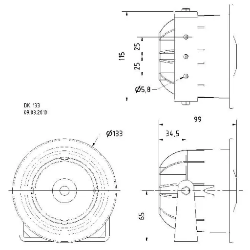 Visaton DK 133 - 8 Ohm Nyomókamrás 15 W Fehér 1 db