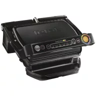   Tefal GC7128 OptiGrill+ Schwarz Kontakt grill Elektromos, Asztali Grillező funkció, Tapadásmentes bevonat, Visszajelző lámpa Fekete