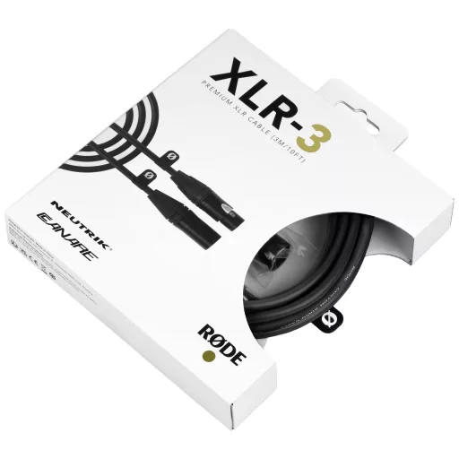 Rode XLR3M XLR Összekötőkábel 3 m Fekete