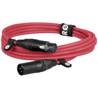 Rode XLR3M-R XLR Összekötőkábel 3 m Piros
