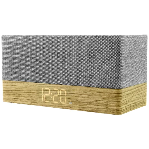 soundmaster UR630WE Rádiós ébresztőóra URH Bluetooth®, AUX, URH Ébresztő funkció Szürke, Barna