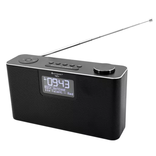 soundmaster DAB700SW Asztali rádió DAB+, URH Bluetooth®, AUX, DAB+, URH, SD, USB Ébresztő funkció, Kihangosító funkció Fekete