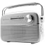 soundmaster TR480SI Akkus rádió URH URH Napelem Ezüst