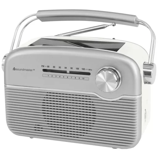 soundmaster TR480SI Akkus rádió URH URH Napelem Ezüst