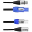 Eurolite Power-Hybrid DMX Összekötőkábel [1x XLR alj, 5 pólusú - 1x XLR alj, 5 pólusú] 1.5 m