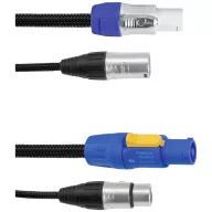   Eurolite Power-Hybrid DMX Összekötőkábel [1x XLR dugó, 3 pólusú - 1x XLR dugó, 3 pólusú] 3 m