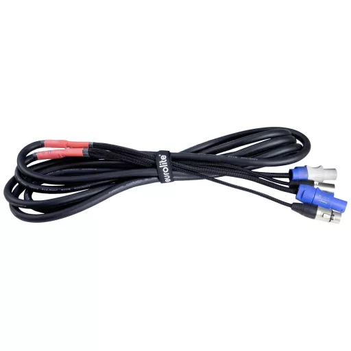 Eurolite Power-Hybrid DMX Összekötőkábel [1x XLR dugó, 3 pólusú - 1x XLR dugó, 3 pólusú] 5 m