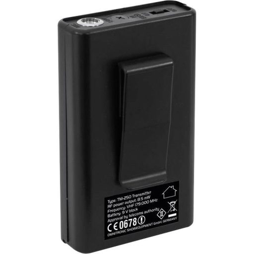Omnitronic TM-250 Mikrofon adó Átviteli mód:Rádiójel vezérlésű Rádiójel vezérlésű