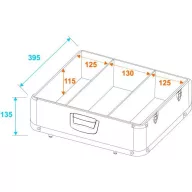   Roadinger CD-Case ALU 30122053 Tok (H x Sz x Ma) 190 x 430 x 430 mm
