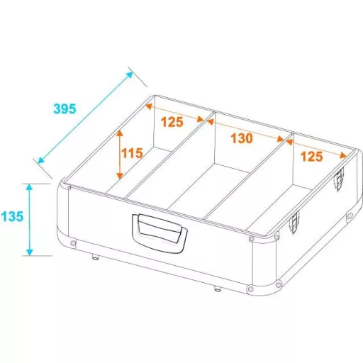 Roadinger CD-Case ALU 30122053 Tok (H x Sz x Ma) 190 x 430 x 430 mm