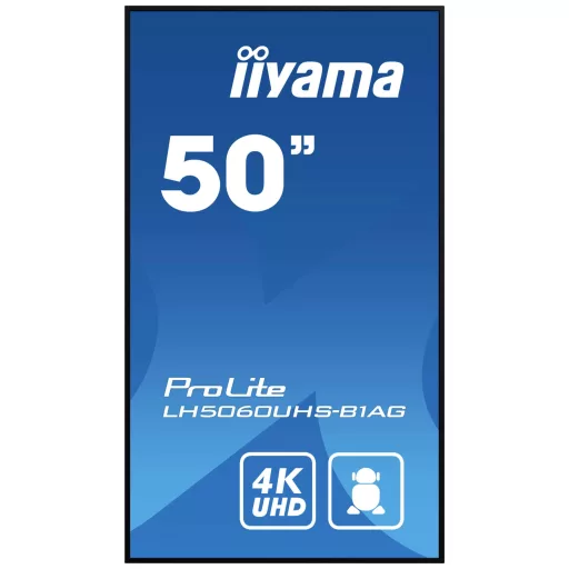 Iiyama LCD 4K UHD IPS Digital Signage kijelző EEK: G (A - G) 125.7 cm (49.5 coll) 3840 x 2160 Pixel 24/7 Beégés elleni funkció, Média lejátszás funkció,